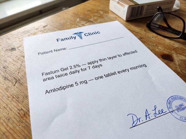 A photo of a prescription